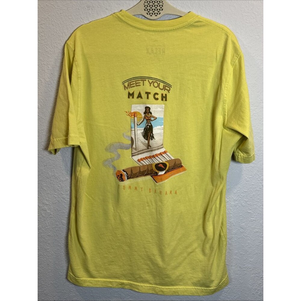 Tommy‎ Bahama Relax T shirt Mens S Yellow Short Sleeve Cotton Casual Beach